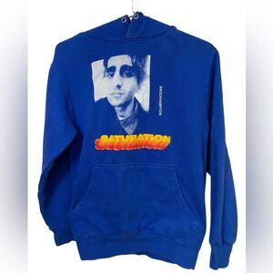 Retro Brockhampton Boy Band Tour Saturation Blue Women’s S Hoodie Concert Merch